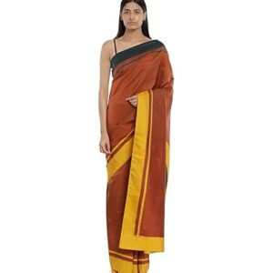 Satya Paul Women's Woven Silk Saree With Blouse Piece (8907544802744_Red)
