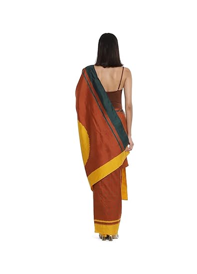 Satya Paul Women's Woven Silk Saree With Blouse Piece (8907544802744_Red) - Image 5