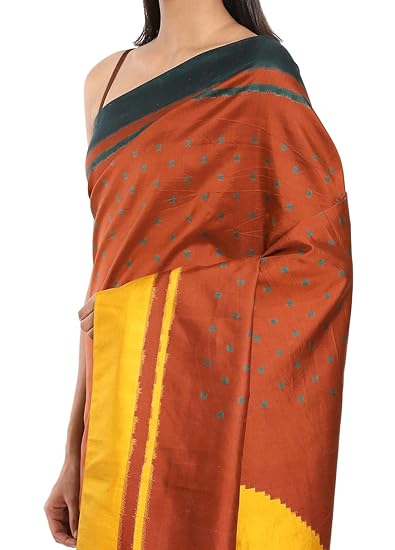 Satya Paul Women's Woven Silk Saree With Blouse Piece (8907544802744_Red) - Image 4