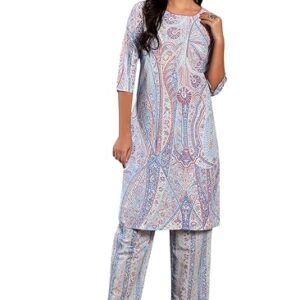W for Woman Paisley Knee Length Cotton Woven Women's Kurta Pant Set